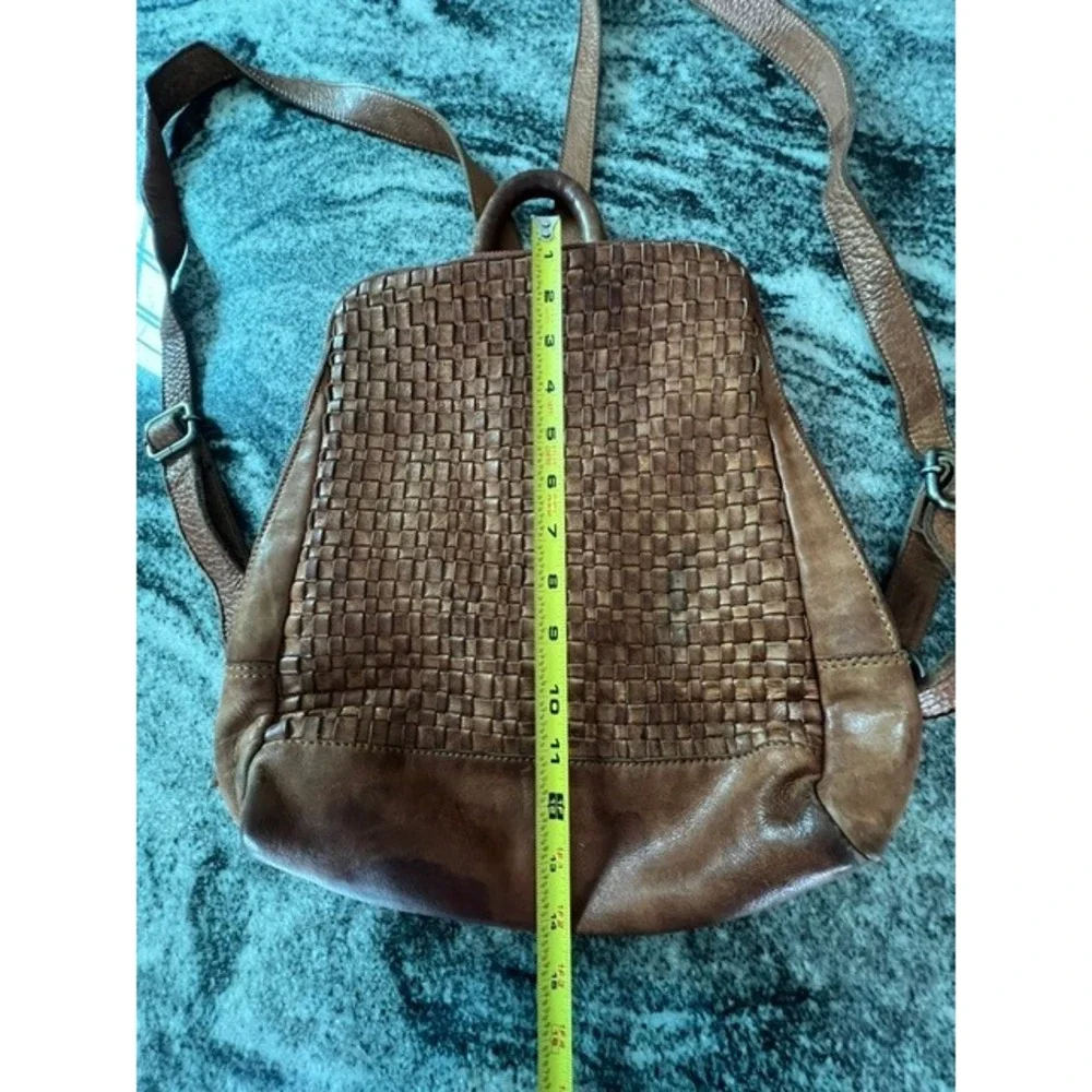 Valenca Holland Backpack Women Medium Brown Woven Leather Boho Artisan Bag